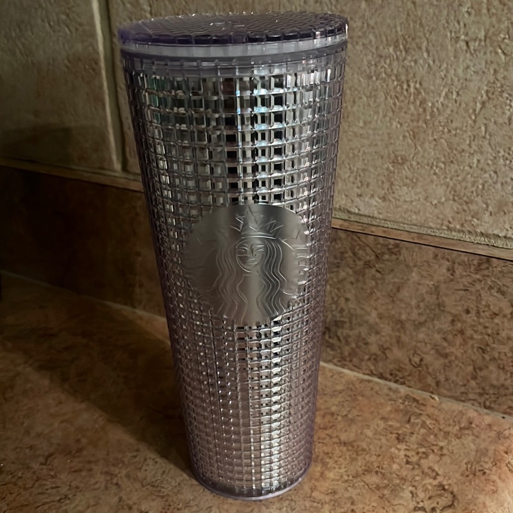 Starbucks platinum studded disco tumbler no straw